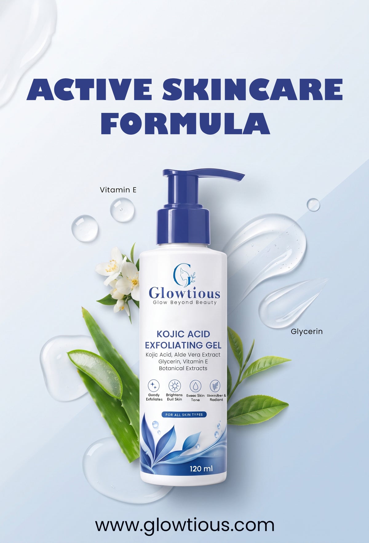 Kojic Acid Exfoliating Gel – Gentle Dead Skin Removal & Brightening