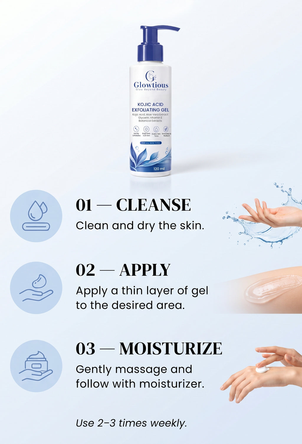 Kojic Acid Exfoliating Gel – Gentle Dead Skin Removal & Brightening