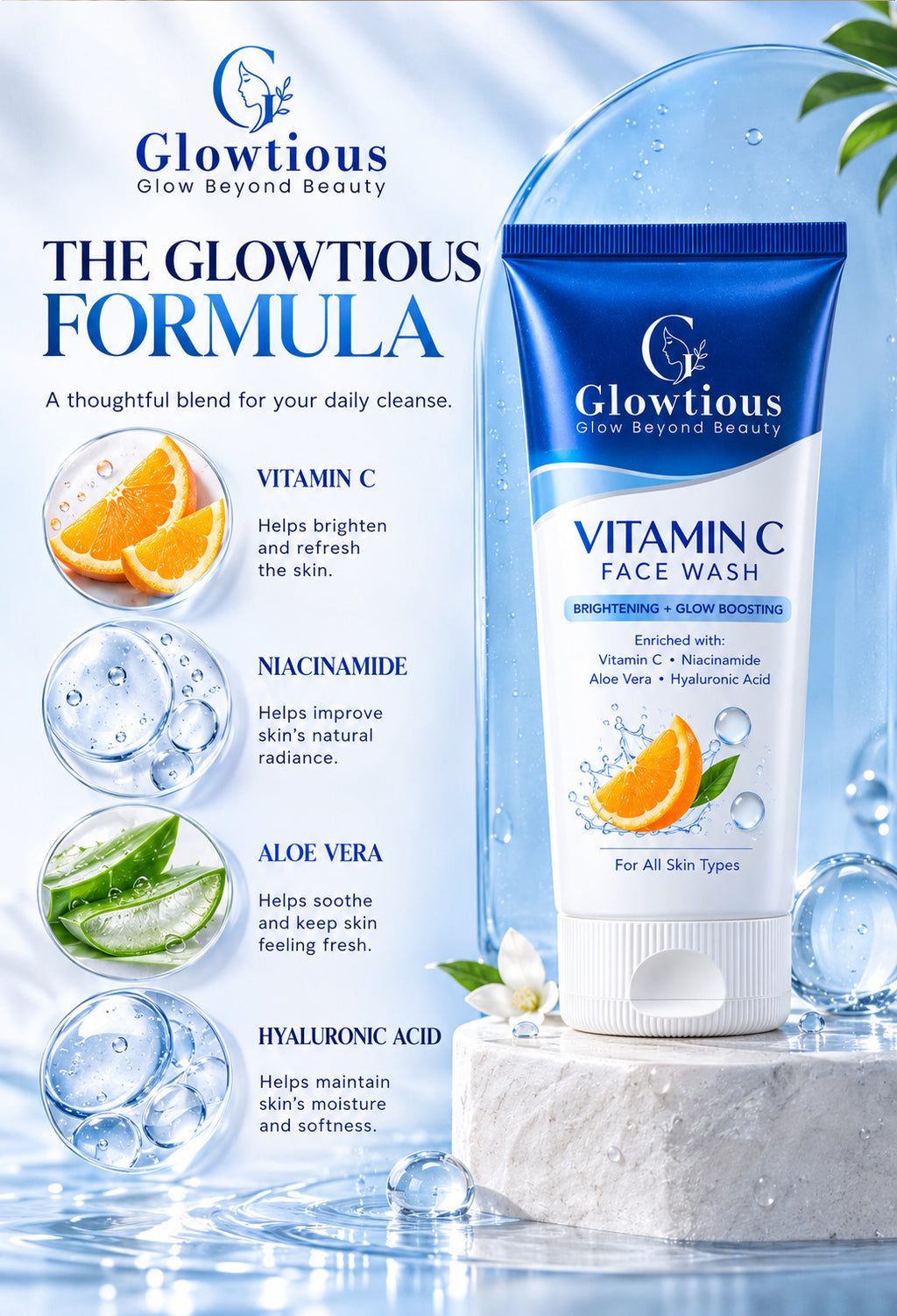 Vitamin C Face Wash – Brightening & Glow Boosting Cleanser