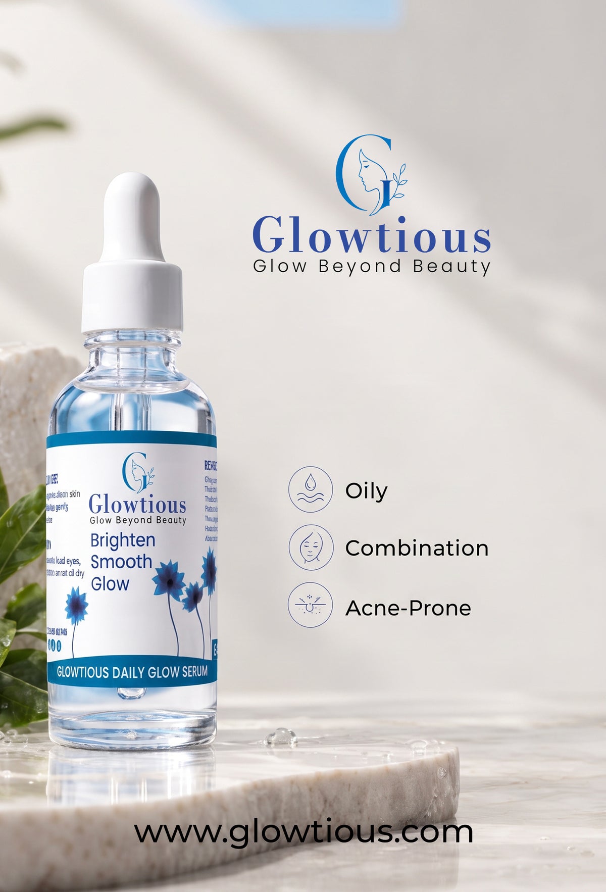 Glowtious Daily Glow Serum – Brightening & Smoothing Face
