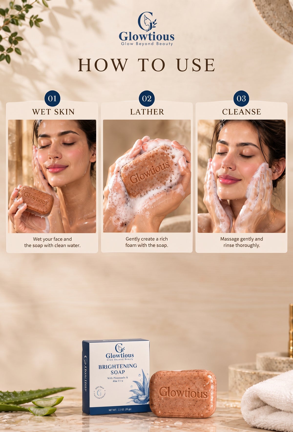 Glowtious Lemon Brightening Soap – Radiance & Dark Spot Care